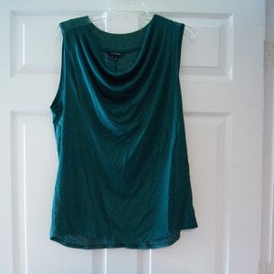Sleeveless Teal Cowl Neck Top BR EUC
